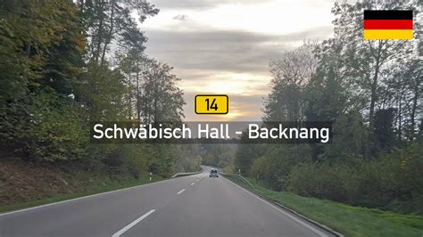 hermes b14 backnang|Driving in Germany: Bundesstraße B14 from Schwäbisch Hall to .